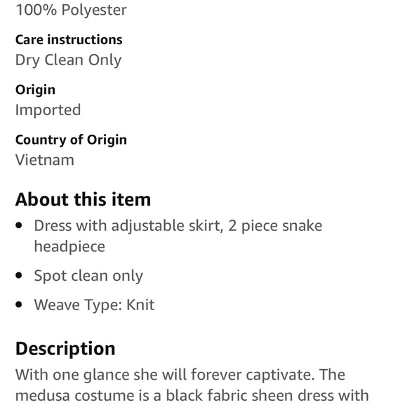 Halloween Costumed: Medusa Costume Dresses (Never worn) I have 4 different ones. - Picture 7 of 8